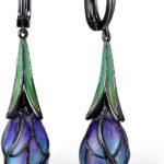 Santuzza Sterling Silver Enamel Tulip Earrings for Women