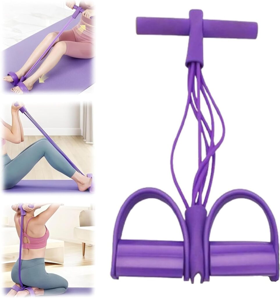 Upgrade 6-Tube Resistance Bands Set with Ankle Straps & Handles – 21 Levels for Ab Workouts, Strength Training, Yoga | Home Gym Equipment for Men & Women