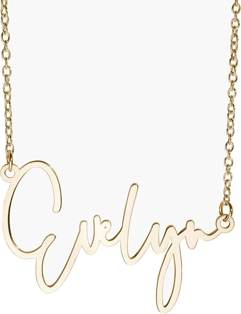 PicturesOnGold.com Custom Name Necklace For Women Personalized Name Necklace in Sterling Silver or Gold Necklace Personalized with any Name or Word