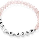 Handmade Crystal Bead Bracelet/Anklet | Stretch | Fully Customized/Personalized | Custom Name, Size and Color | Unisex for Couples, Friends, Family | Adults & Kids | Anniversary, Birthday (Unique)
