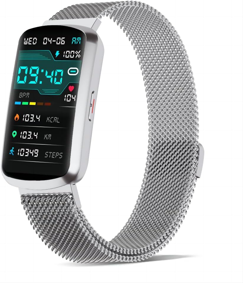 Health Fitness Tracker, Smart Watch with 24/7 Heart Rate and Blood Pressure Monitor, Activity Tracker with Blood Oxygen, 120 Sport Mode Waterproof Sleep Tracker for Women Men