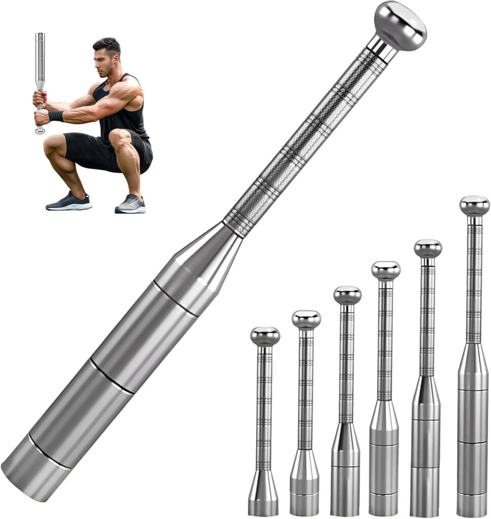 Motion Space Adjustable Macebell Clubbell for Strength Training, 6/8-in-1 Premium Steel Indian Club for Full Body, Muscles, Shoulder, Grips & Forearms Workouts to Stretching