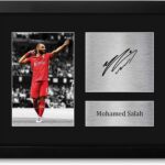 HWC Trading USL Framed Mohamed Mo Salah Gifts Printed Signed Autograph Picture for Soccer Fans and Supporters – US Letter Size