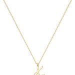 Tewiky Initial Necklace for Women-14k Gold Plated Dainty Letter Necklaces Trendy Cute Custom Personalized Monogram