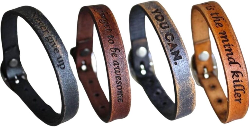 Personalized Leather Bracelet – Custom Wristbands, Engraved Cuff Bracelet, Custom leather bracelet for men, Cool Gifts for Husband, To My Man Bracelet, Personalized Gifts for Women