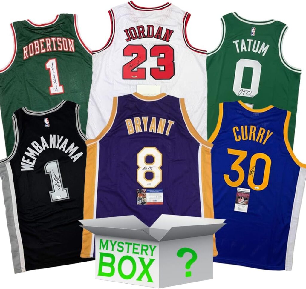 High Roller Autographed/Signed Basketball Jersey Mystery Box with PSA JSA or Beckett COA