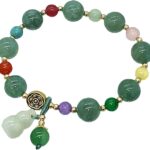 Feng Shui Handmade Chinese Wu Lou/Hu Lou Bracelet for Health and Protection (GREEN)