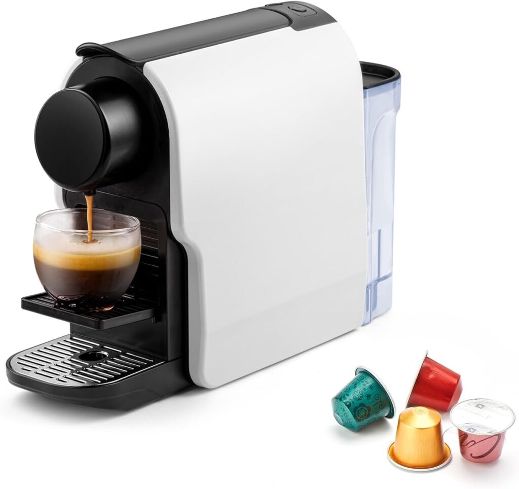 Mini Espresso Machine Compatible for NS Original Line Pods, Compact Capsule Coffee Maker with 20 Bar High Pressure Pump, 22 oz Removable Water Tank