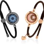 TOTWOO Long Distance Touch Bracelets for Couples, Vibration & Light up for Love Couples Bracelets | Long Distance Relationship Gifts for Girlfriend Bluetooth Pairing Jewelry
