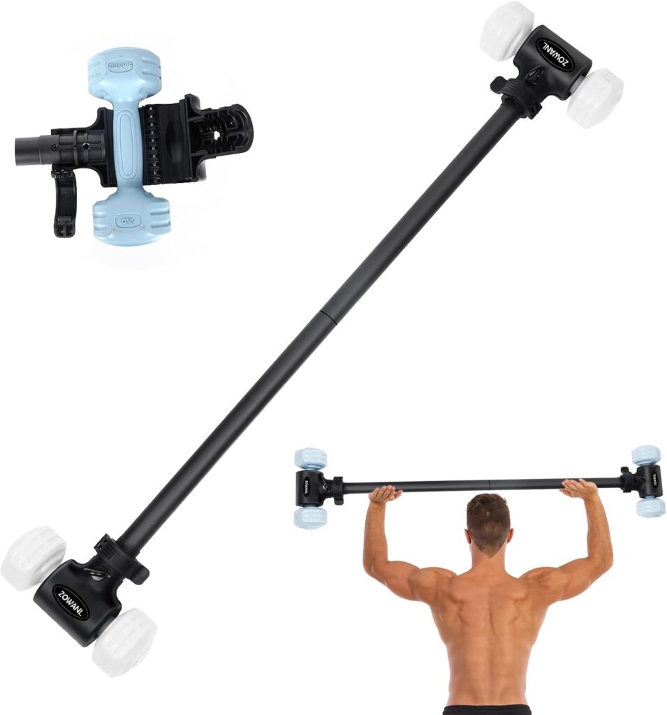 Dumbbell Converter to Barbell – Convert Dumbbells to Barbell Set, Supports 200 lbs, Easy Grip & Installation – Fits Adjustable Or Dumbbell Handles, Ideal for Home Workouts