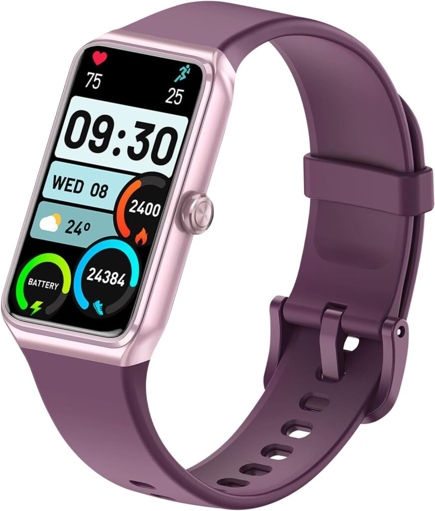 Fitness Tracker with 24/7 Heart Rate,104 Sports Modes,Blood Oxygen Blood Pressure Sleep Monitor,IP68 Waterproof Step Calorie Counter Pedometer Activity Trackers for Android&iPhone Women Men (Bordeaux)