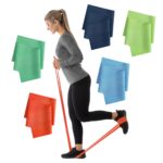 Sammons Preston 5pk Resistance Bands for Working Out, Non-Latex Exercise Bands, Resistance Bands for Physical Therapy, Improve Strength & Flexibility, Stretch & Tone Major Muscles