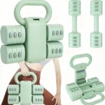 Adjustable Dumbbell Set of 2, 4 in 1 Free Weights Dumbbells Set for Women with Fast Adjustment, Each 2lb 3lb 4lb 5lb Hand Weights Set for Home Gym Exercise Training