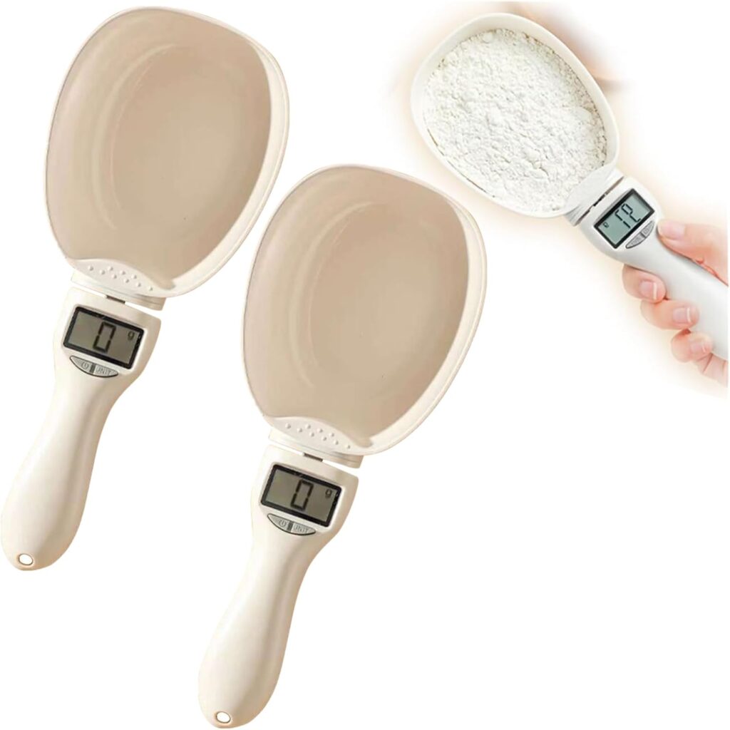 Digital Measuring Spoon Scale With LCD Screen – High Precision Electronic Weighing for Food and Condiments – Smart Kitchen Gadget (2pc)
