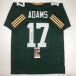 Autographed/Signed Davante Adams Green Bay Green Football Jersey JSA COA