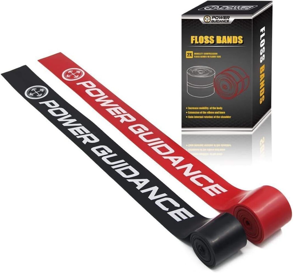POWER GUIDANCE Muscle Floss Bands – Compression Bands – Mobility & Recovery Bands – for Improving Movement, Increasing Circulation & Reducing Soreness