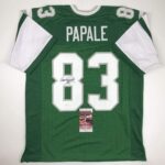 Autographed/Signed Vince Papale Philadelphia Green Football Jersey JSA COA