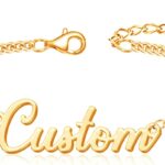 Yofair Ankle Bracelets for Women 18K Gold Plated Custom Gold Name Anklet Personalized Dainty Anklet Bracelet Summer Beach Jewelry for Women