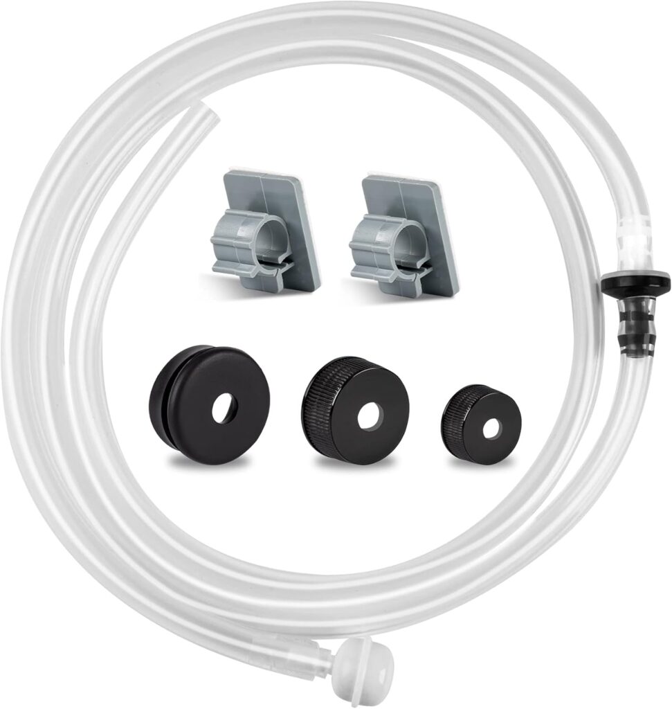 Yofidra Sink Soap Dispenser Extension Kit: Under Sink Dish Soap Dispenser with 47″ Tube Hose and Check Valve for Prevent Backflow Countertop Kitchen Sink Accessories