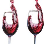 Red Wine Glass Dangle Earrings Dainty Unique Handmade Metal Earrings for Women Girls Jewelry