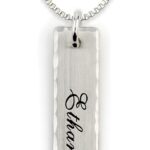 AJ’s Collection Open Heart Sterling Silver Name Necklace. Customize with a Name or Word. Choice of Sterling Silver Chain. Perfect Gifts for Love and Celebration.