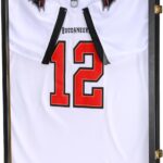 Jersey Wooden Frame Display Case -Shadow Box with 98% UV Protection Acrylic and Hanger for Baseball Basketball Football Hockey Sport Shirt and Uniform Gifts for Men(Black, 1 Pack)