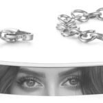 MeMeDIY Custom Eye Photo Bracelet for Men Adjustable Stainless Steel Bracelets with Photo/Name/Text Engraving Personalized Gifts for Husband Boyfriend Couple Anniversary