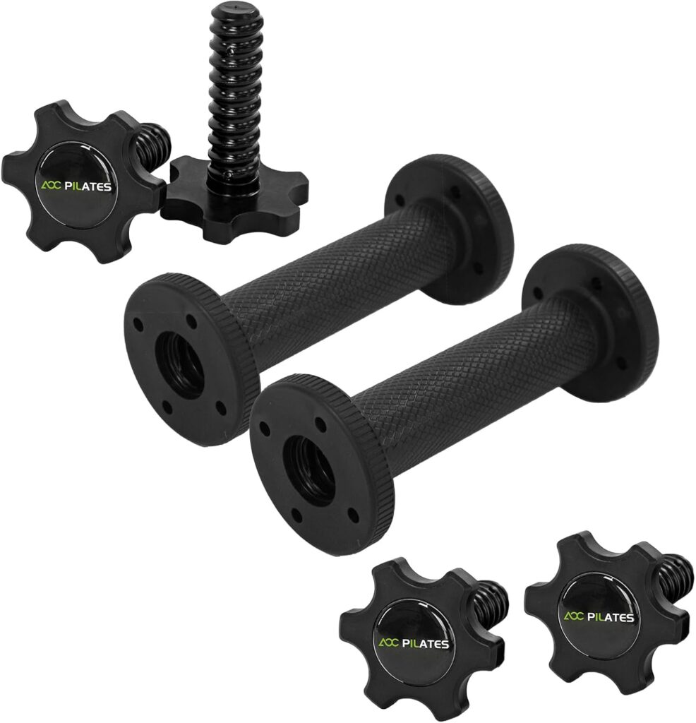 Dumbbell Handles Pair Universal Handle, Adjustable Dumbbell Bar Fit 1″ Plates, Standard Weight Plates with 1″ Diameter, Portable Balance Quick Adjustable Weight for Workouts Home Gym