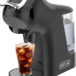 KOTLIE Single Cup Coffee Maker, Multi Capsule Machine Compatible With Various Capsule Types, 4 Temperature Settings, 7 Water Volume Levels,19 Bar(Glossy Black)