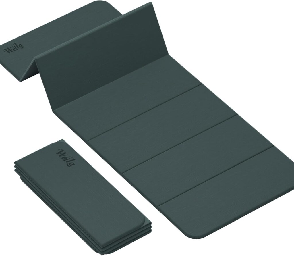 1/2 Inch Extra Thick Yoga Mat Pilates Equipment, 69″x24″ Odorless Workout Mats for Home Gym, Non-slip Exercise Mats for Women Men Home Workout, Foldable Yoga Mats for Travel Camping Sleeping