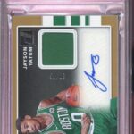 2017 Panini Donruss Materials Jayson Tatum Signature Jersey 38/75 ROOKIE RC AUTO Signed Autograph Autographed MINT PSA 9 Graded Basketball Card NBA 2017-18