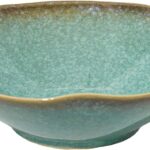 Decorative Bowl 7.6” Ceramic, Ruffle Catch All Key Bowls for Entryway Table, Coffee Table Bowl Decor, Handcrafted Large Decorative Bowl, Purse Potpourri Bowl