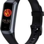 Fitness Tracker with 24/7 Heart Rate, Blood Oxygen Blood Pressure Sleep Monitor, Activity Trackers 5 ATM Waterproof,Step Calorie Counter Pedometer Health Smart Watch for Women Men (Black)