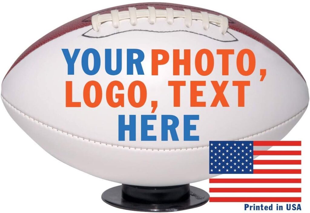Personalized Custom Full 12 Inch Football | Regulation Size | Customized Trophy for Coach, Dad, Any Fan