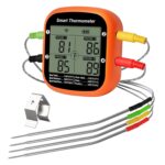 YFL Wireless Meat Thermometer with 4 Probes, Smart Digital Food Thermometer with Timer, Meat Thermometer for Oven BBQ Grill Smoker Beef Turkey Camping & Kitchen Gadgets