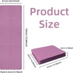Foldable Yoga Mat, Non-Slip Portable Fitness Mat, Waterproof TPE Travel Yoga Mat for Pilates, Gymnastics, Training & Workout, High-Density Durable Sports Mat, 72 x 24 x 0.2 Inch