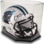 OnDisplay Deluxe Acrylic Football Helmet Display Case with Black Base – UV Protected Showcase for Autographed Full-Size Helmets – Hockey/Motocross/Baseball