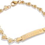 Tina&Co Personalized Name Bar Bracelet Gold Bar Bracelet Gift for Mom Bridesmaid Birthday Graduation Girl Friend