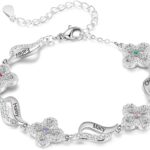 Fortheday Personalized Birthstone Bracelets for Women Infinity Love Heart Charm Name Bracelet with 1-8 Birthstones Jewelry Mothers Day Christmas Birthday Gifts for Mom Wife Grandma