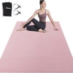 UMINEUX Large Yoga Mat for Men and Women 1/4 & 2/5 Inch Extra Thick TPE Fitness Mat for Home Gym Workout, Non-Slip, Eco Friendly Exercise Mat for Yoga, Pilates, Stretching, Meditation