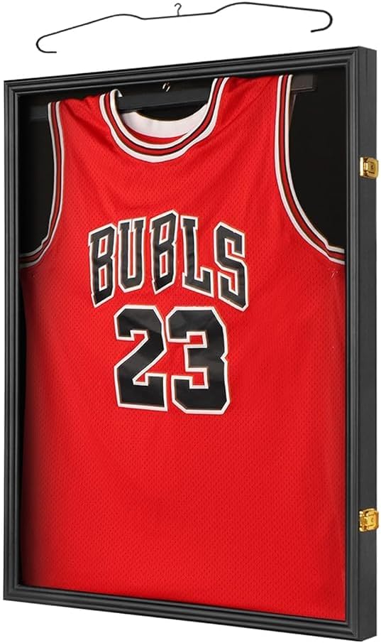 Jinchuan Jersey Frame Display Case Shadow Box Lockable with UV Protection for Baseball Basketball Football Soccer Hockey Sport Shirt