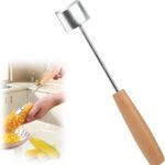 Wooden Handle Corn Peeler – Cob Corn Stripper Kernel Remover, Durable Kitchen Tool for Corn on The Cob, Eco-Friendly Wood Grip for Home & Outdoor Use
