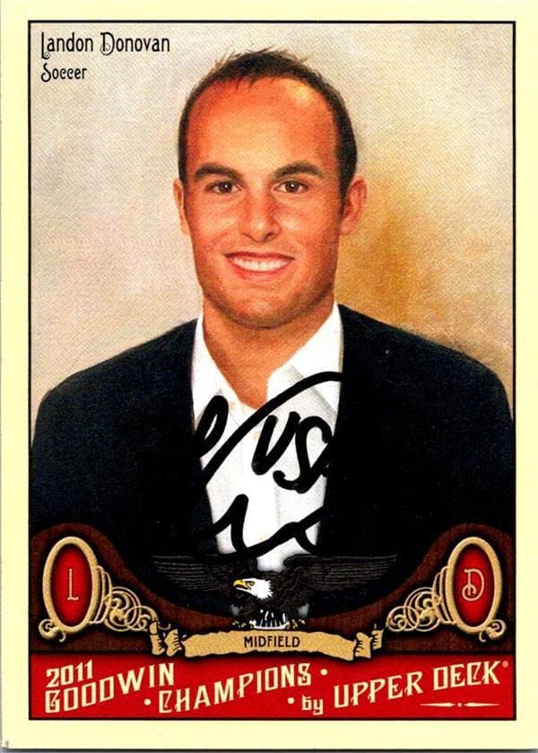 Landon Donovan autographed soccer card (United States) 2011 Upper Deck Goodwin Champions #66 – Autographed Soccer Cards