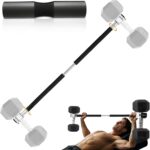 Dumbbell Barbell Converter Bar Set, Adjustable Dumbbell Converter for Home Gym, Compatible with Most Dumbbells Including BowFlex, All-Steel Bar, Supports Up to 220 lbs for Weight Lifting