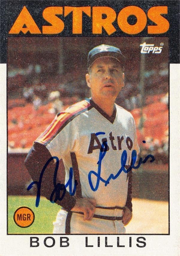 Bob Lillis autographed baseball card (Houston Astros) 1986 Topps #561 – Autographed Baseball Cards