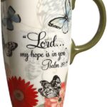 Topadorn 17 OZ. Ceramic Coffee Mug Travel Cup with Handle Sealed Lid and Color Box