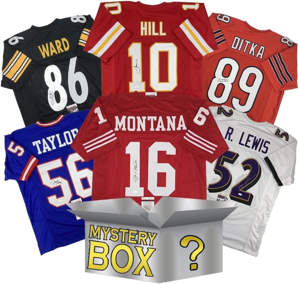 Autographed/Signed Football SILVER Series 1 Jersey Mystery Box with PSA JSA or Beckett COA