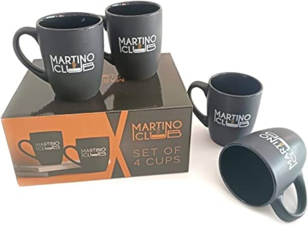 Set of 4 Ceramic Coffee Mugs (12 oz) | Stylish Handmade Cups for Home, Office, and Gifts