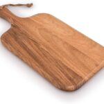 Samhita Acacia Wood Cutting Board, for Meat, Cheese, Bread, Vegetables & Fruits, with Grip Handle (15″ x 7″)