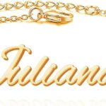 Yofair Custom Name Bracelet with Heart 18K Gold Plated Handmade Heart Bracelets with Name Personalized Birthday Gifts for Women